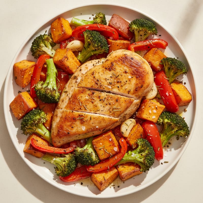 Herb-Roasted Chicken with Roasted Vegetables