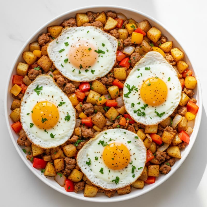 Crispy Potato and Sausage Breakfast Skillet