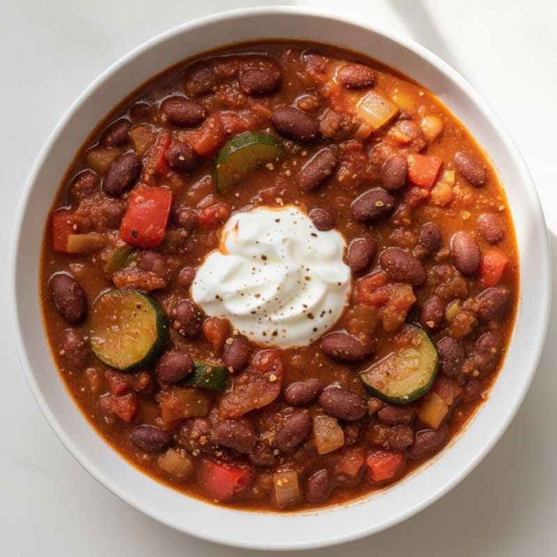 Hearty Bean and Vegetable Chili