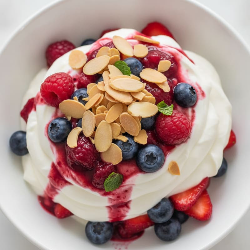 Greek Yogurt Protein Parfait with Mixed Berries
