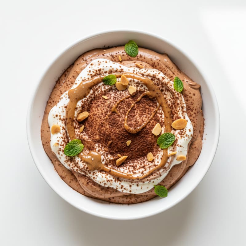 Silky Chocolate Protein Mousse with Greek Yogurt