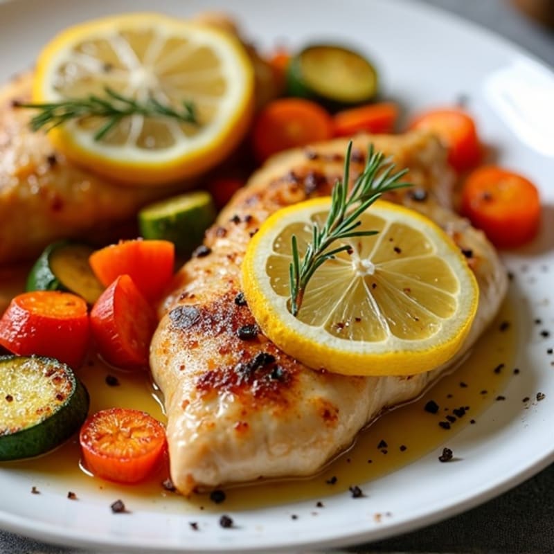 Lemon-Herb Roasted Chicken with Crispy Roasted Vegetables