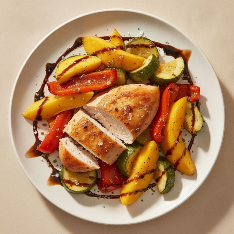 Mediterranean Herb Chicken and Soft Roasted Vegetables