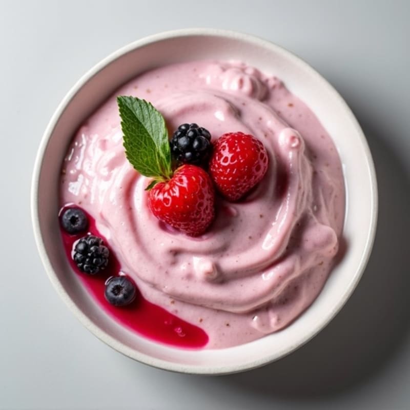 Creamy Vegan Protein Pudding with Pea Protein and Berries