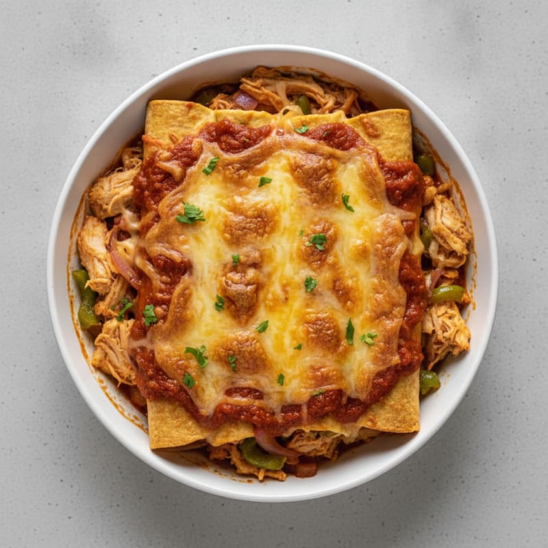 Chicken Enchiladas with Red Chili Sauce