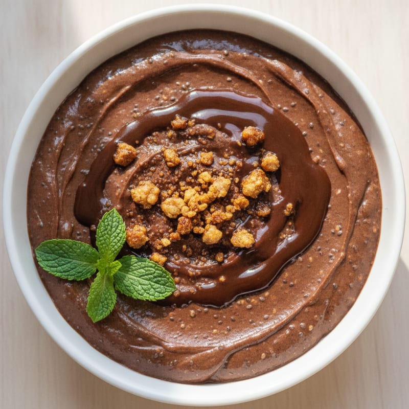 Silky Chocolate Chia Pudding with Protein Powder