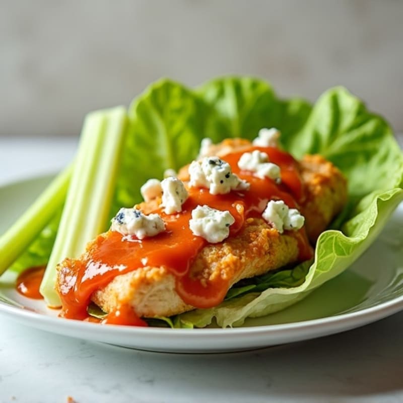 Spicy Buffalo Ranch Chicken Lettuce Wrap