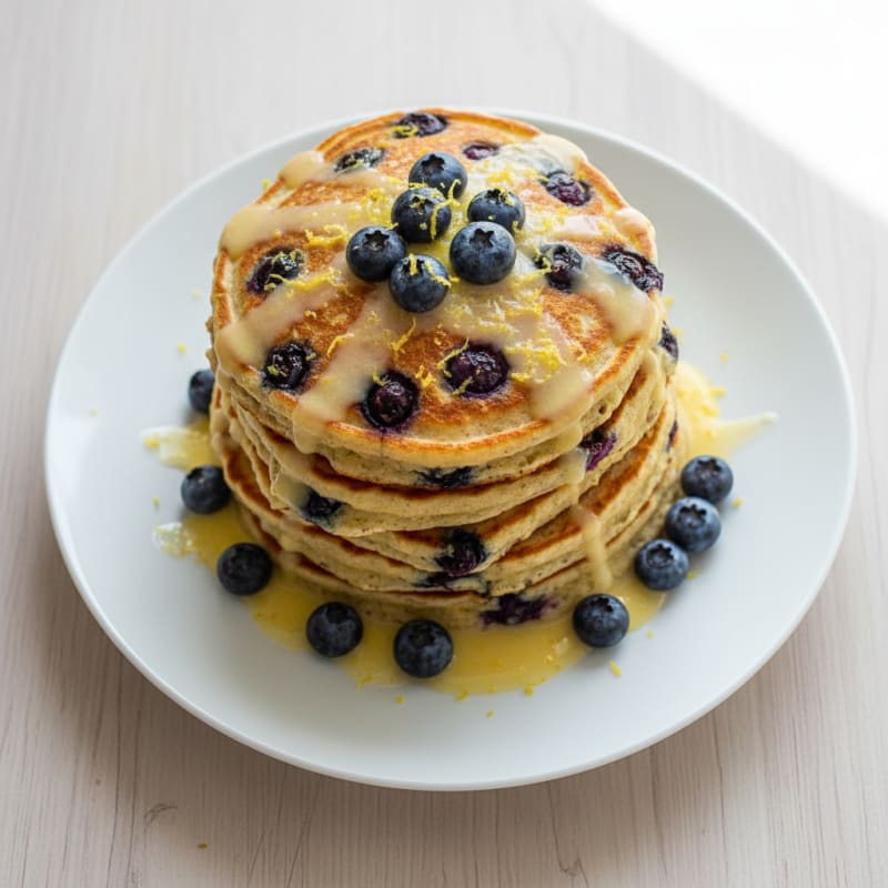 Blueberry Ricotta Pancakes with Lemon Zest