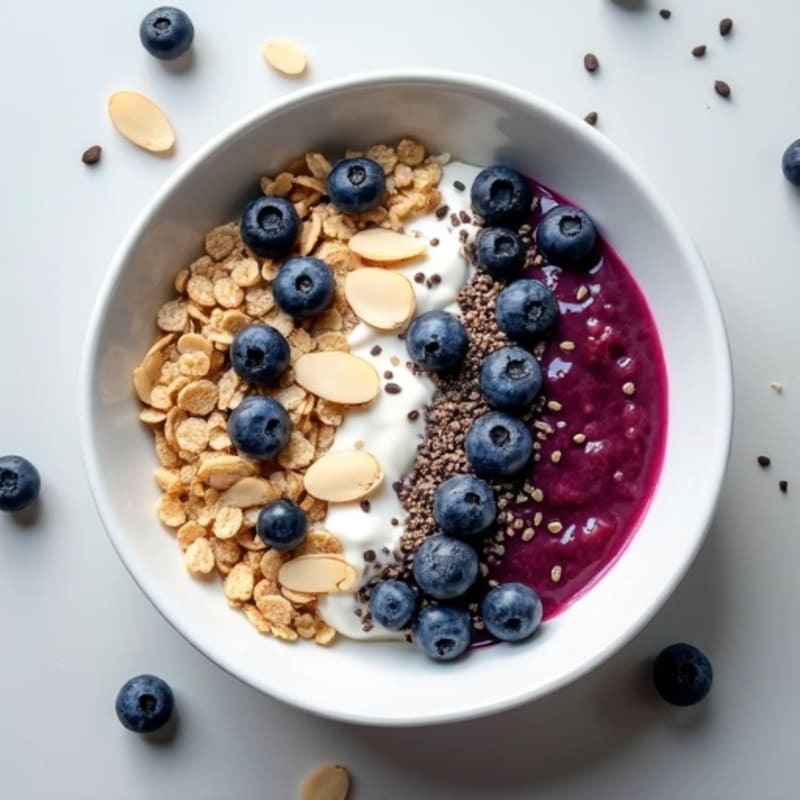 Protein-Packed Blueberry Oatmeal Bowl