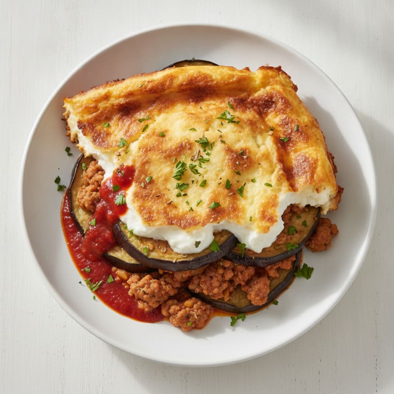 Lamb and Eggplant Moussaka Bake