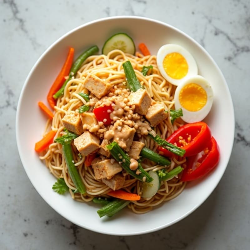 Vibrant Peanut Rice Noodle Salad