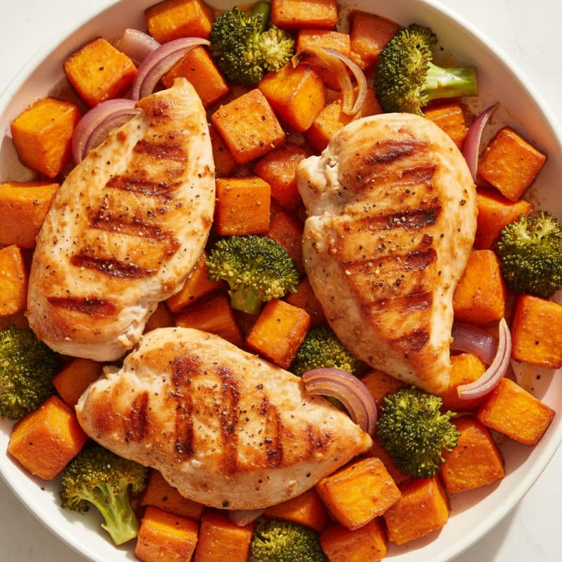Sweet Potato and Chicken Traybake
