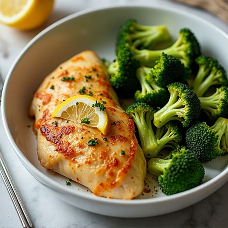 Sheet Pan Lemon Garlic Chicken with Roasted Broccoli