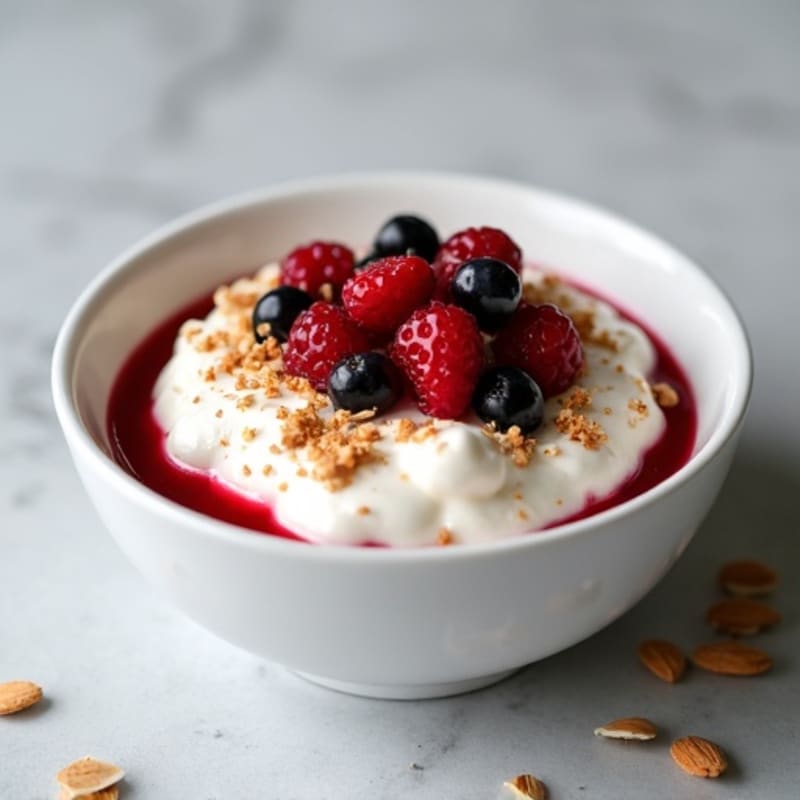 Honey-Vanilla Greek Yogurt Bowl with Berry Compote