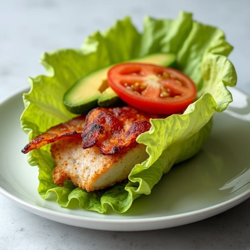 Crispy Turkey Bacon Lettuce Wrap with Avocado
