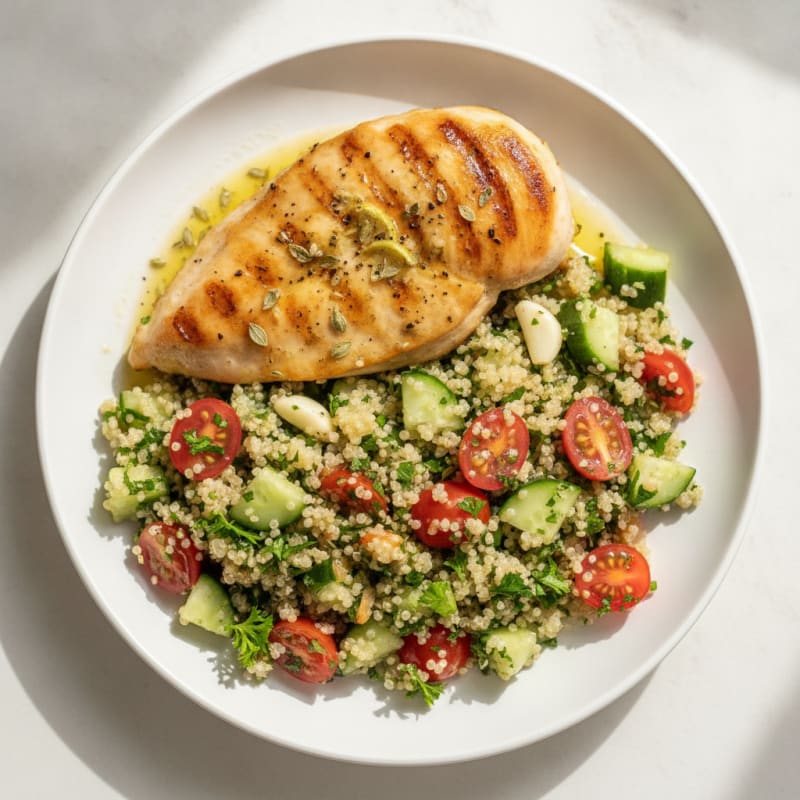 Lemon-Herb Chicken with Quinoa Salad