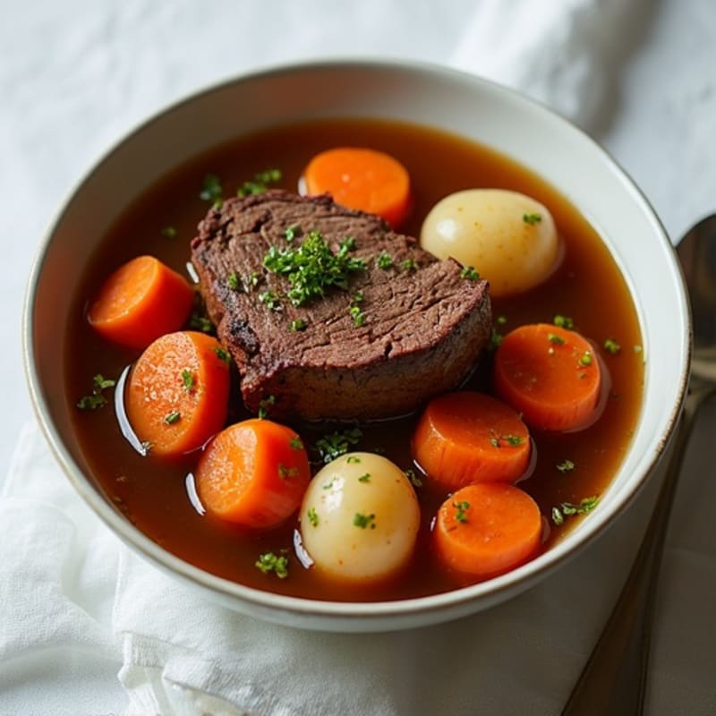 Hearty Slow-Cooked Beef Pot Roast with Root Vegetables