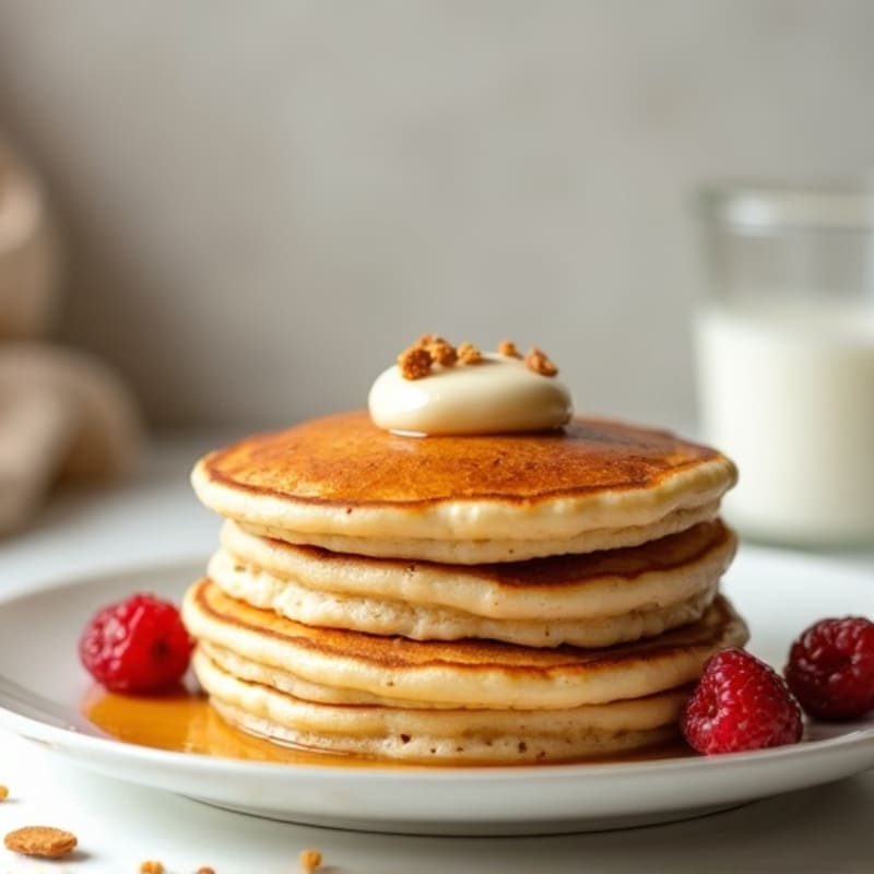 Fluffy Low Carb Vanilla Protein Pancakes