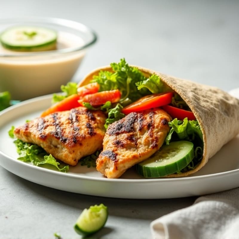 Grilled Chicken and Fresh Veggie Wrap