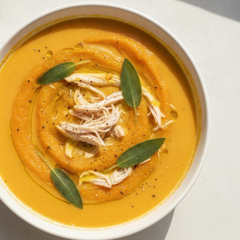 Roasted Butternut Squash Soup with Sage