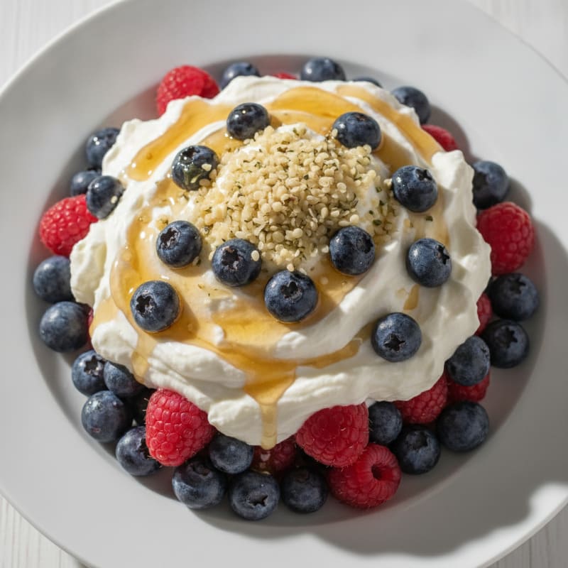 Greek Yogurt Protein Parfait with Mixed Berries