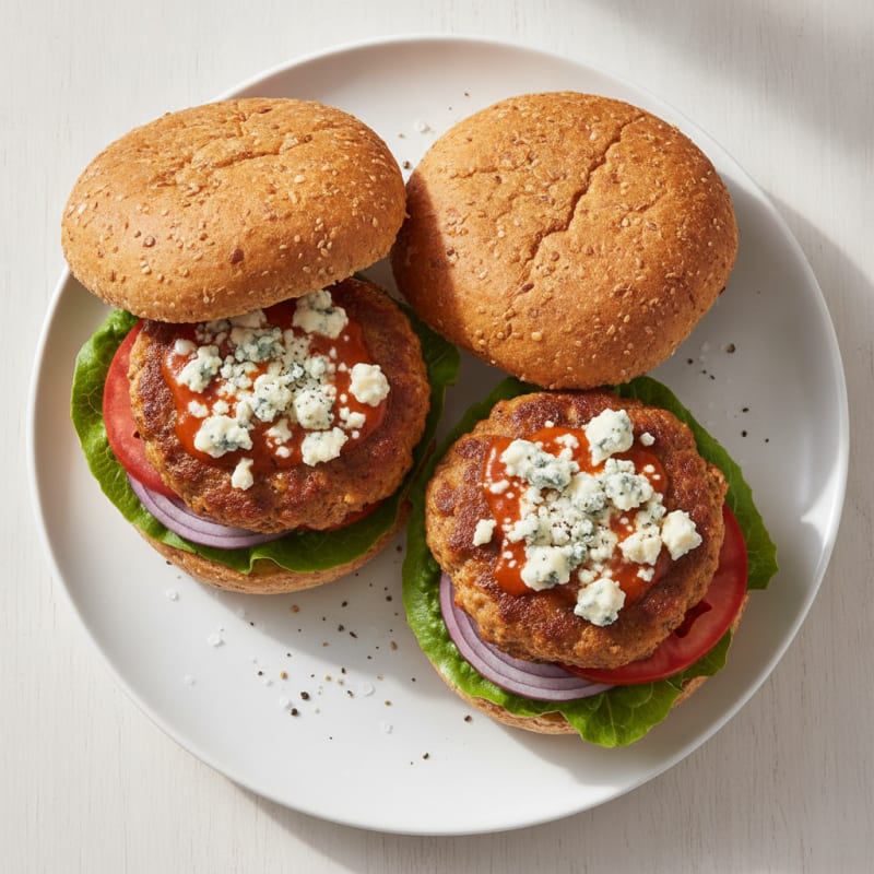 Buffalo Blue Cheese Burgers