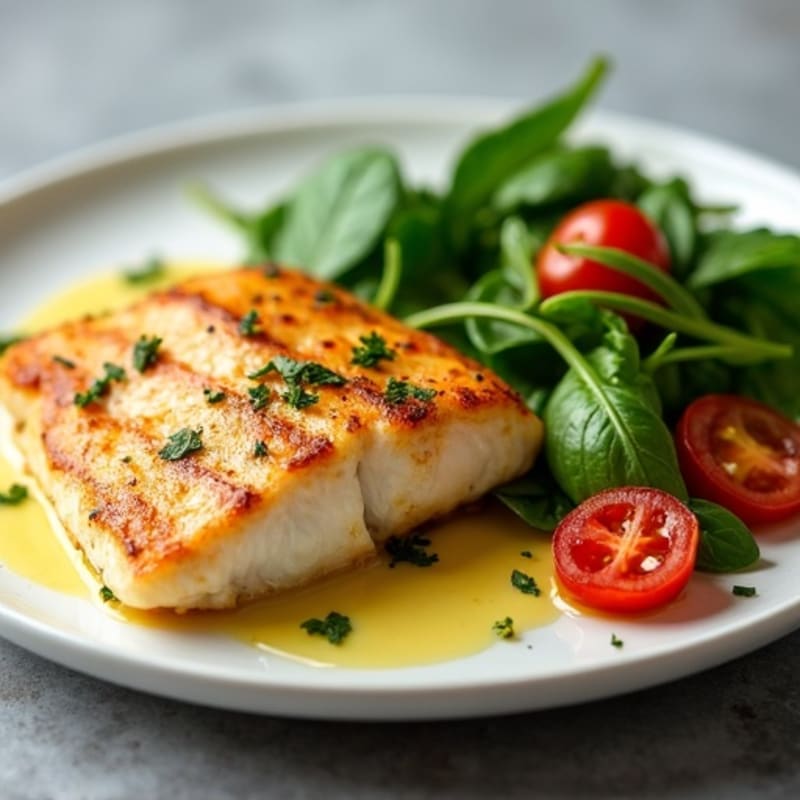 Crispy Pan-Seared Barramundi with Lemon Herb Sauce