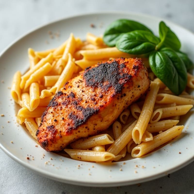 Spicy Cajun Chicken with Creamy Whole Wheat Pasta