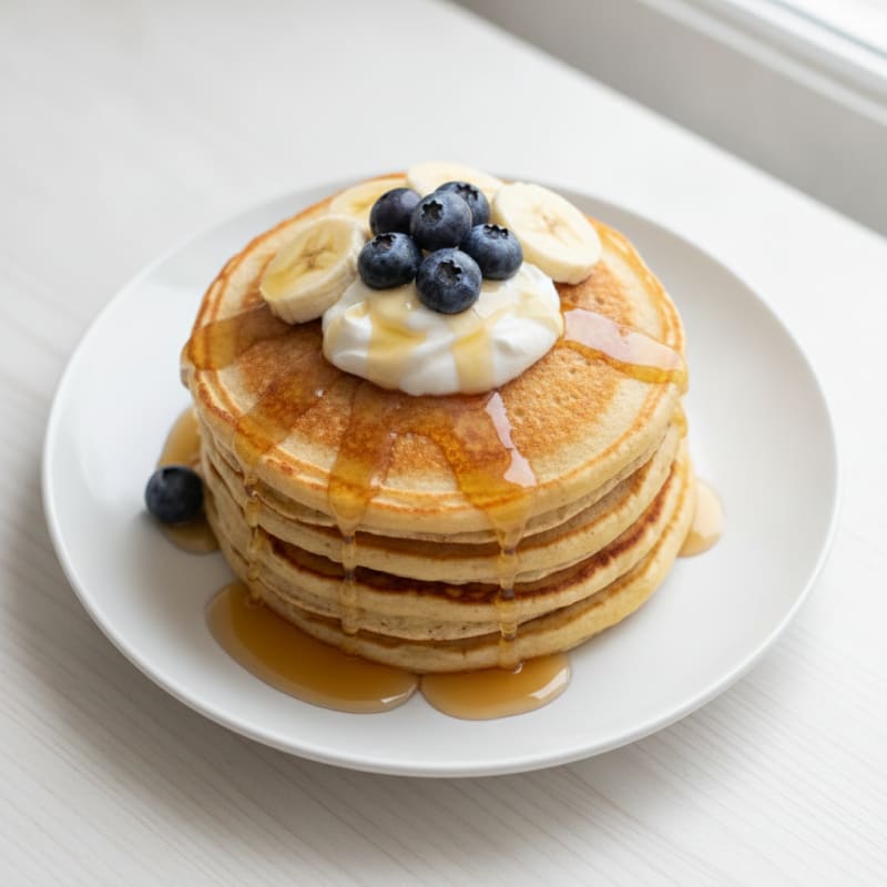 High-Protein Buttermilk Oat Pancakes