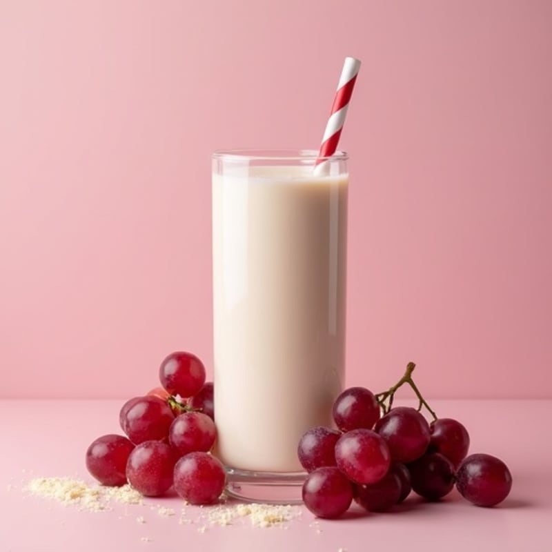 Lactose-Free Milk Protein Shake with Grapes
