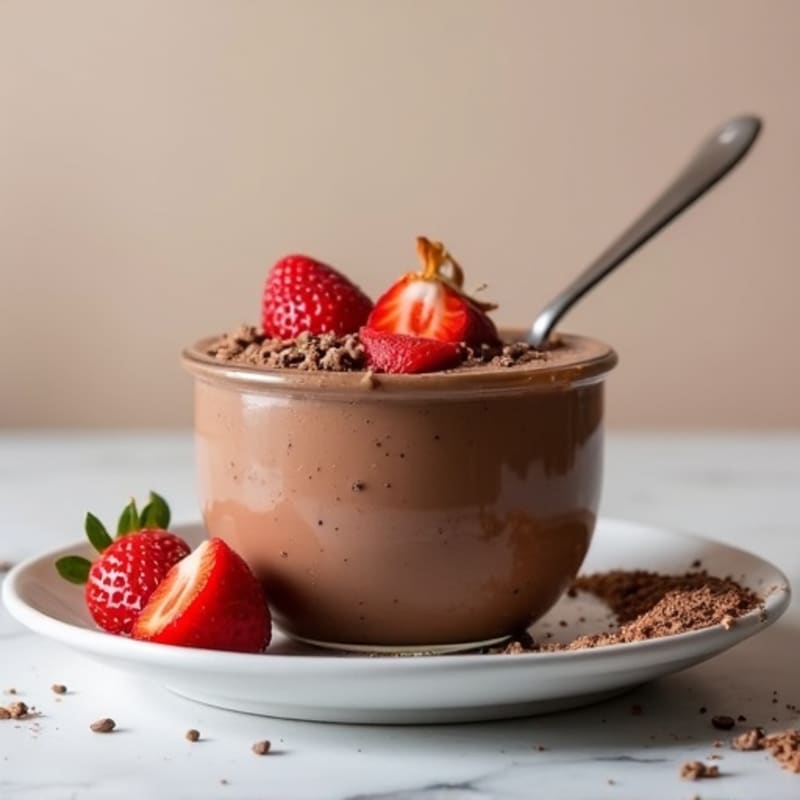 Silky Protein Chocolate Pudding with Chia Seeds
