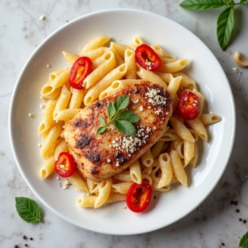 Spicy Cajun Chicken with Creamy Whole Wheat Pasta