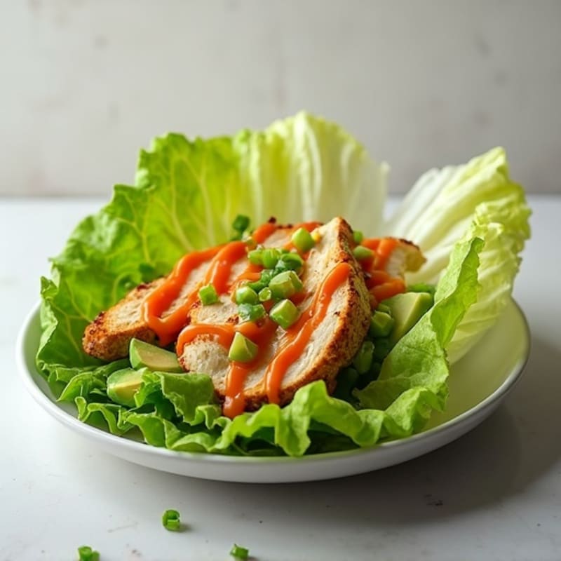 Spicy Buffalo Ranch Chicken Lettuce Wrap