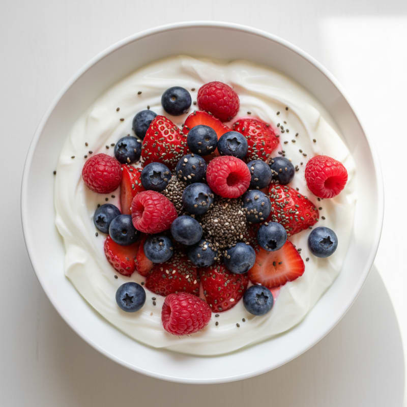 Greek Yogurt Protein Bowl with Mixed Berries