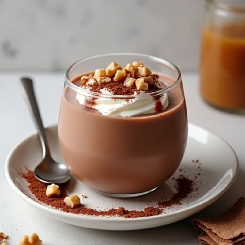 Silky Chocolate Protein Pudding with Greek Yogurt and Almond Butter