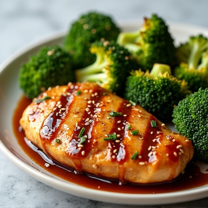 Sheet Pan Teriyaki Chicken and Crispy Broccoli