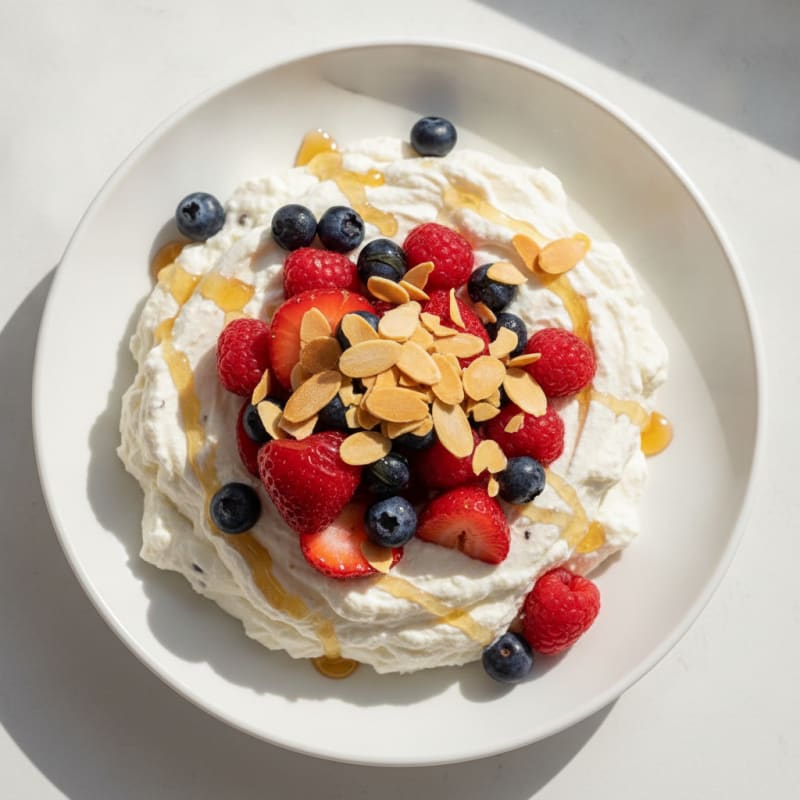 Silky Greek Yogurt Protein Mousse with Berries
