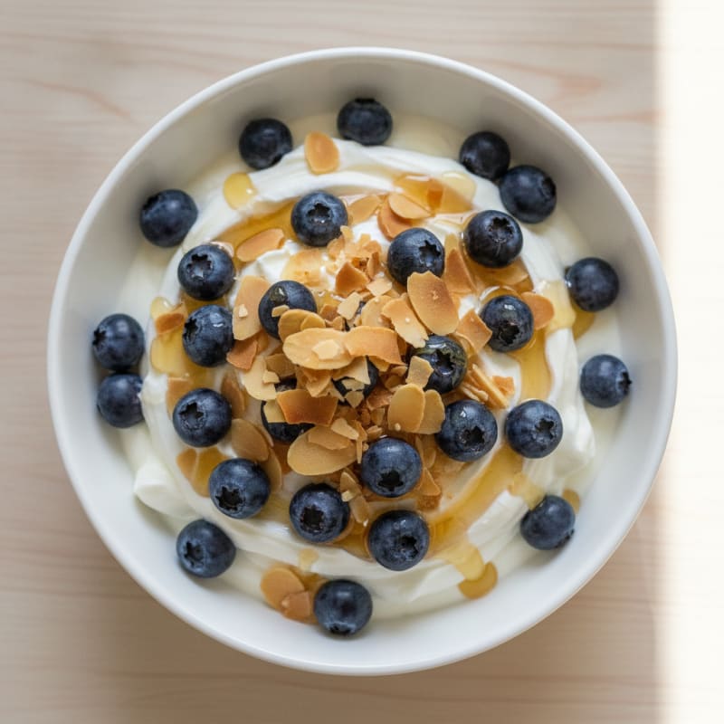 Creamy Greek Yogurt Parfait with Berries and Almonds
