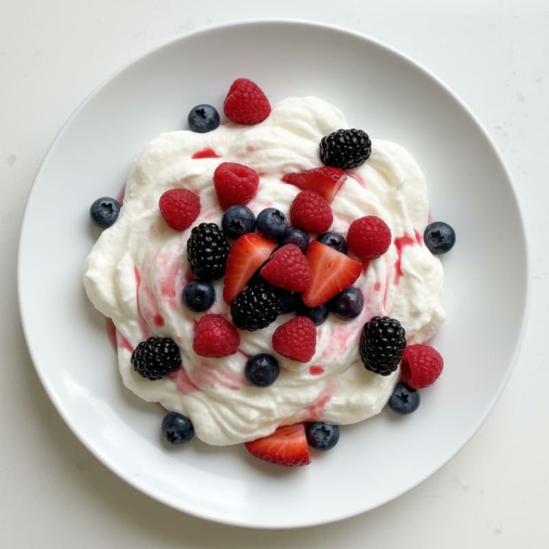 Silky Greek Yogurt Protein Mousse with Mixed Berries