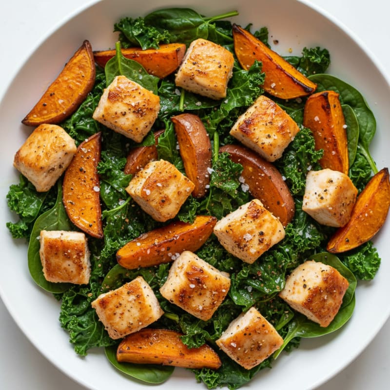 Chicken and Roasted Sweet Potato Bowl