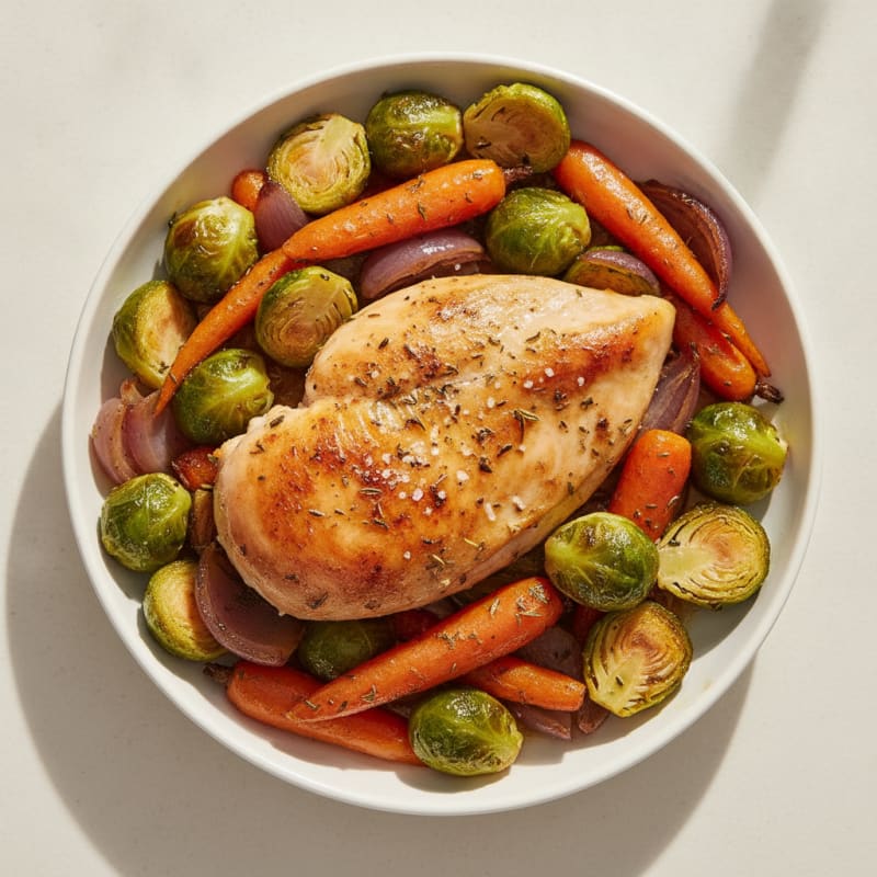 Herb-Roasted Chicken with Roasted Vegetables