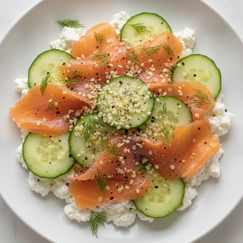 High Protein Smoked Salmon Cottage Cheese Bowl
