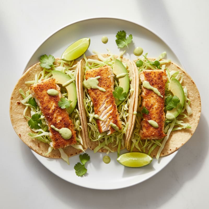 Crispy Chili-Lime Fish Tacos