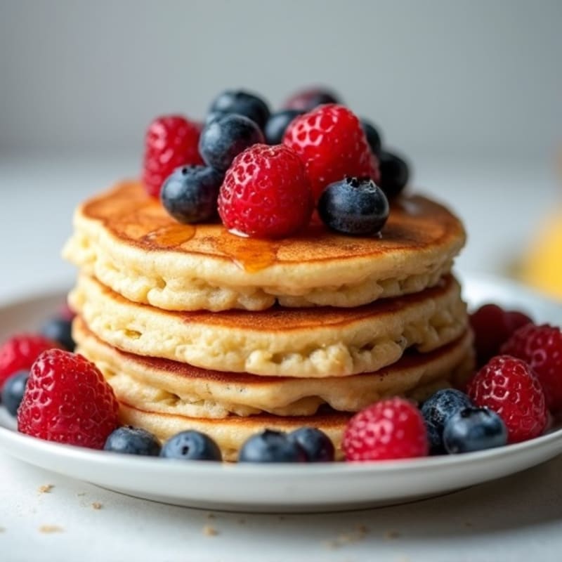 Fluffy Protein Berry Pancakes