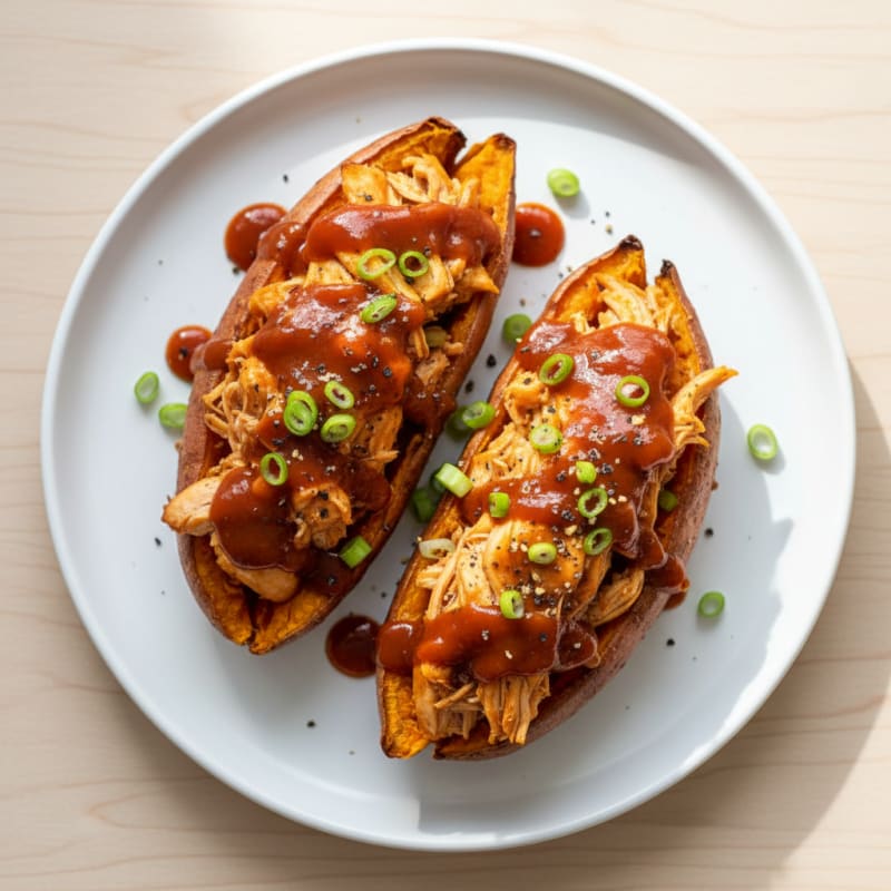 Shredded Chicken with Zesty BBQ Sauce