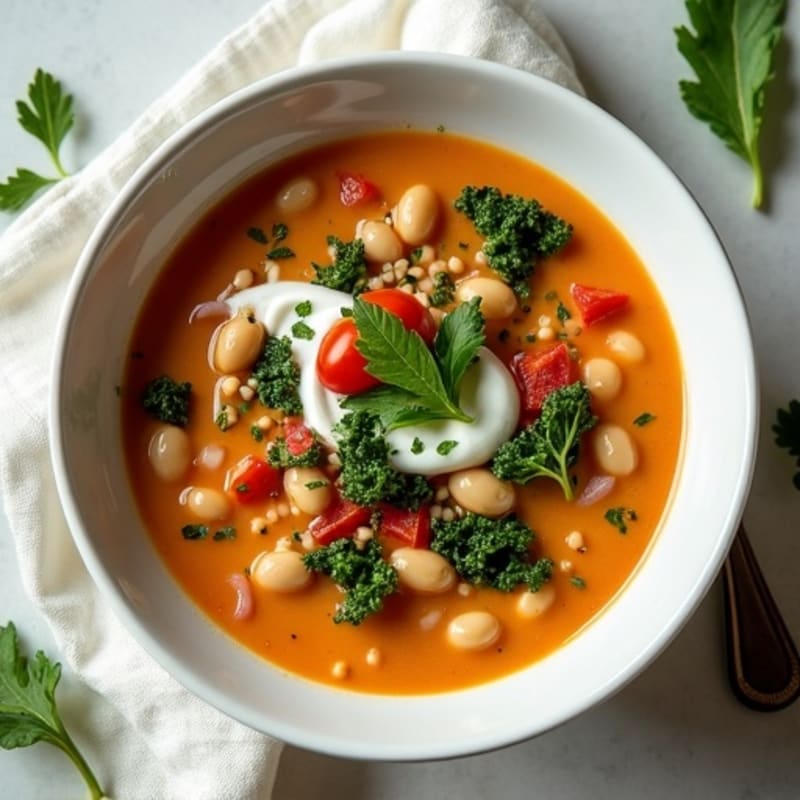 Creamy Tuscan Kale and White Bean Soup
