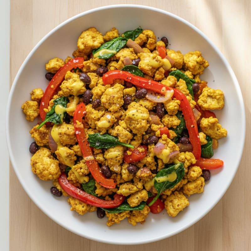 Savory Tofu Scramble with Mixed Vegetables