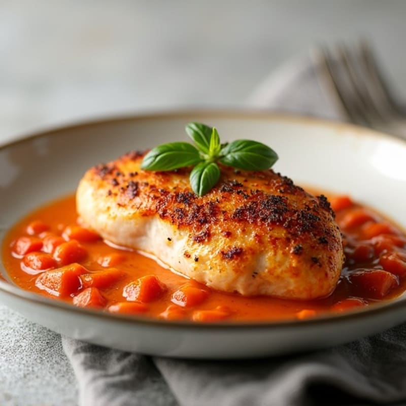 Pan-Seared Chicken with Creamy Spiced Tomato Sauce
