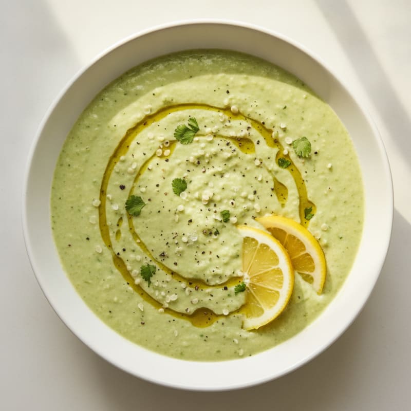 Chilled Cucumber Avocado Soup