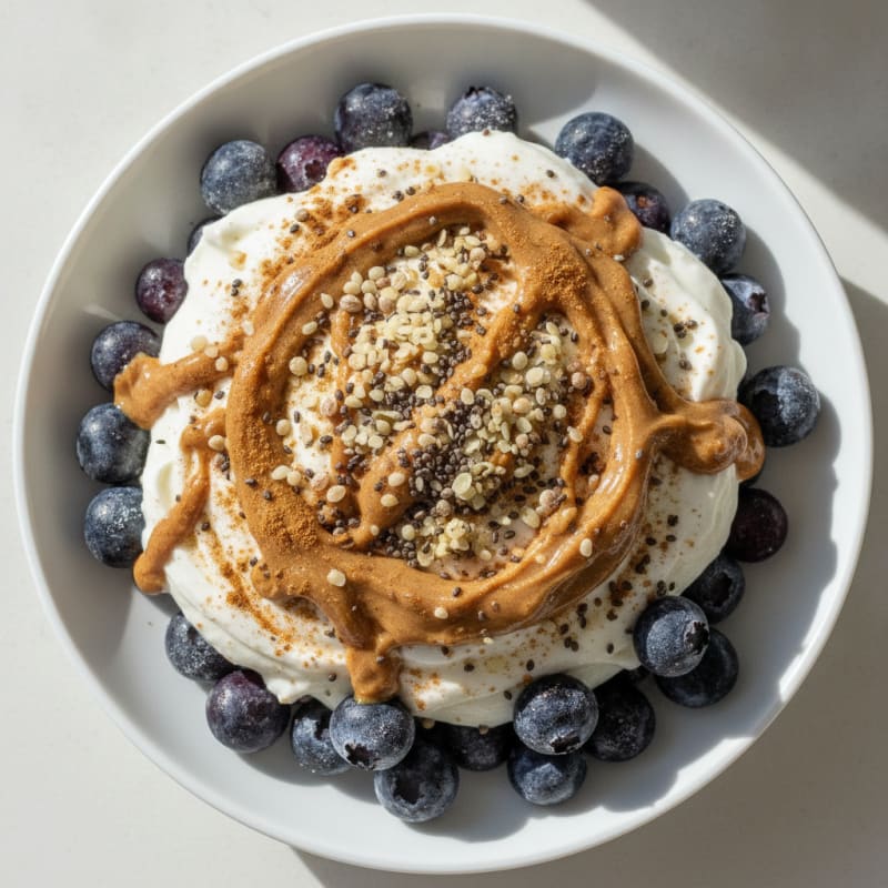 Blueberry Peanut Butter Yogurt Parfait